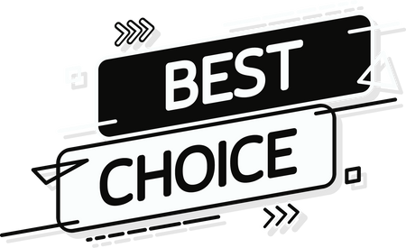 Best choice sign guaranteed banner. Vector illustration